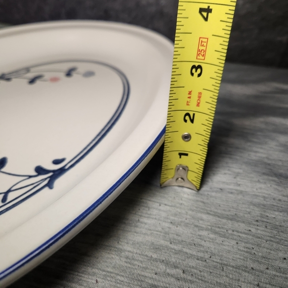 Pfaltzgraff Windsong Pattern Oval Serving Platter 14" #16  USA Blue Pink Flower - Picture 7 of 7